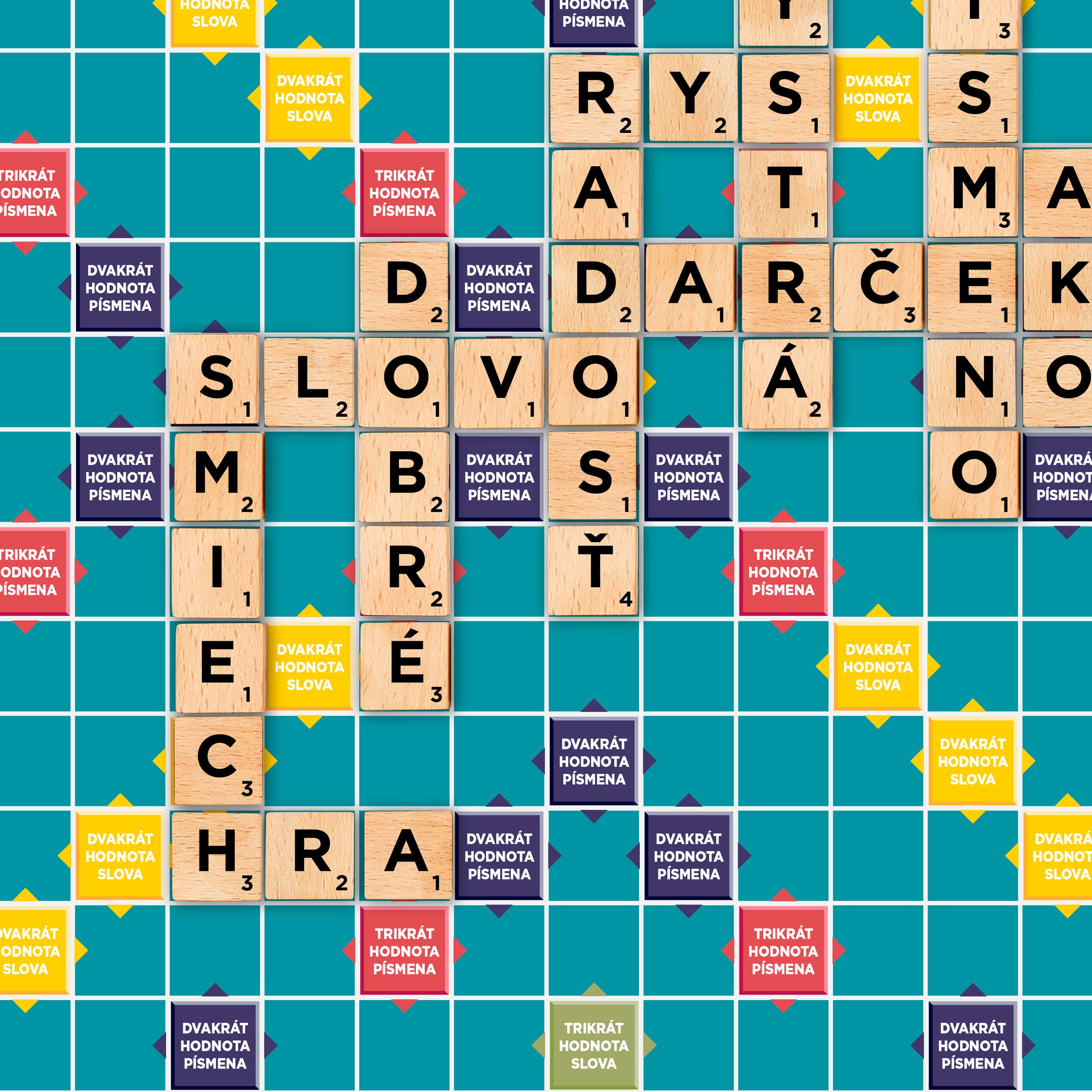 Scrabble aileyle oynanan kelime bulmalı kutu oyunu; ahşap taşlar, taş tahtaları ve iki oyun seçeneği, Türkçe