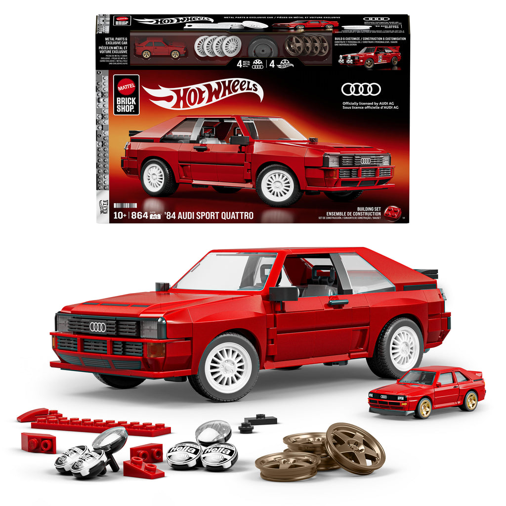 Mattel Brick Shop Hot Wheels '84 Audi Sport Quattro Yapım Seti