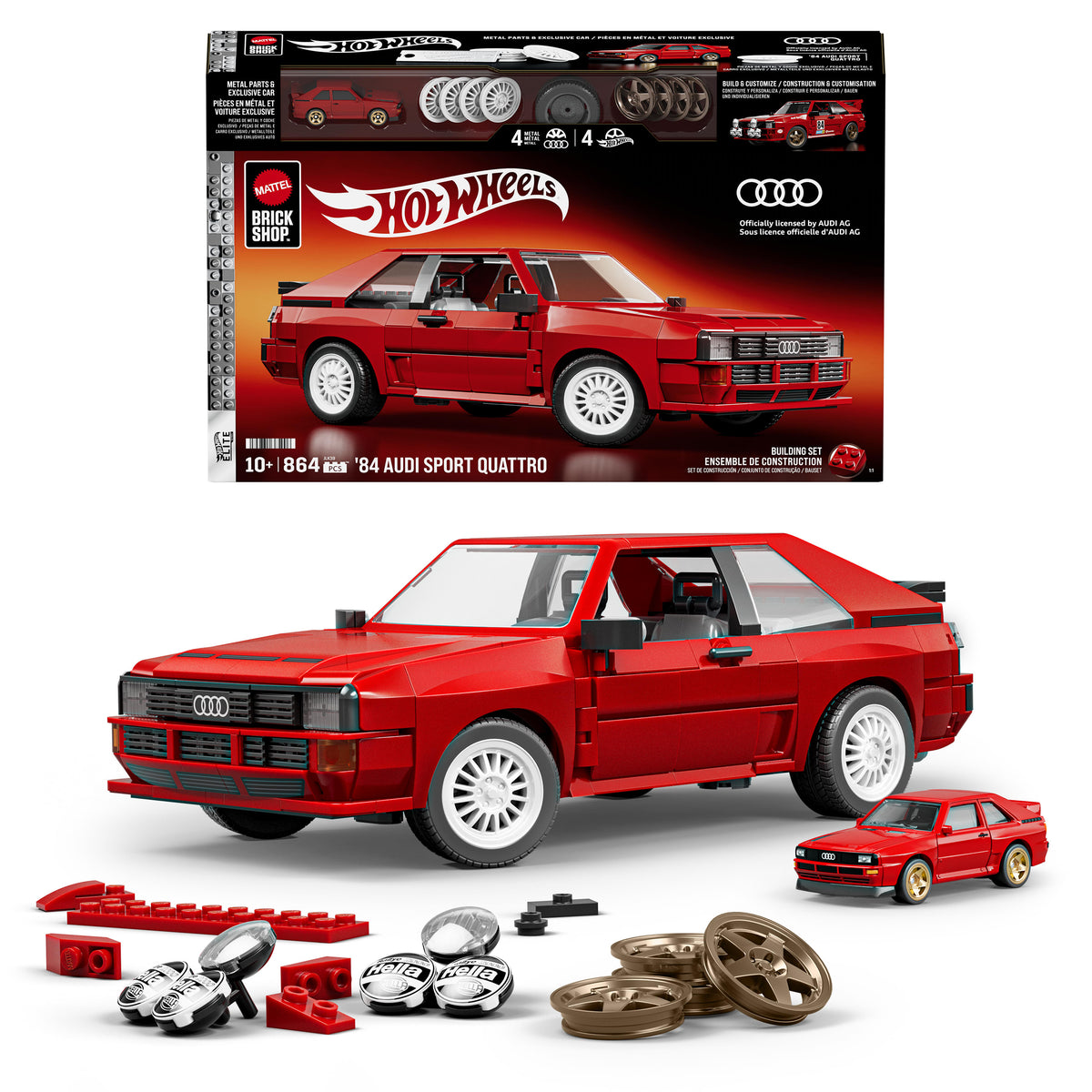 Mattel Brick Shop Hot Wheels '84 Audi Sport Quattro Yapım Seti