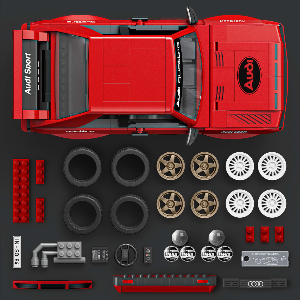 Mattel Brick Shop Hot Wheels '84 Audi Sport Quattro Yapım Seti