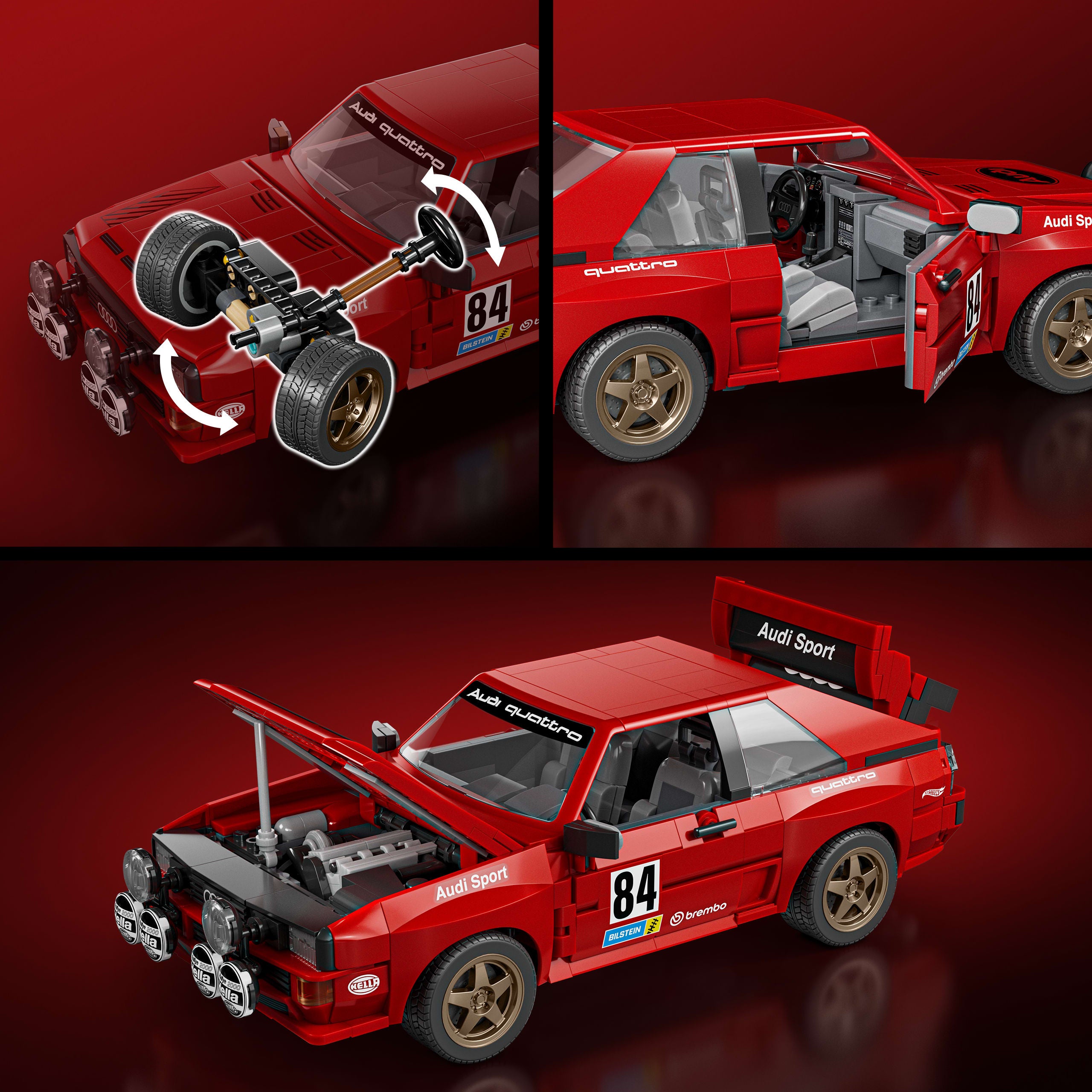 Mattel Brick Shop Hot Wheels '84 Audi Sport Quattro Yapım Seti