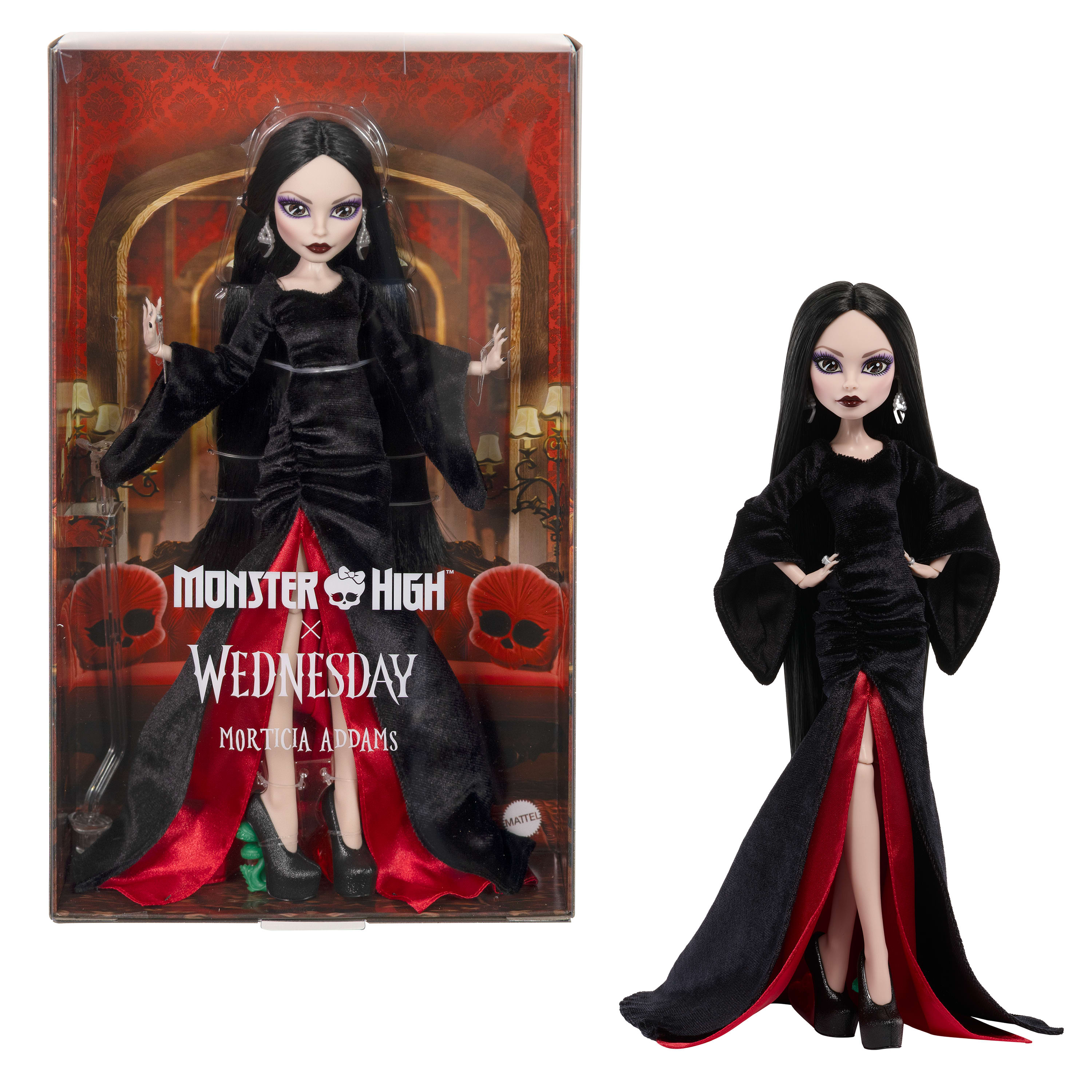 Monster High x Wednesday Morticia Addams Skullector Koleksiyon Bebeği