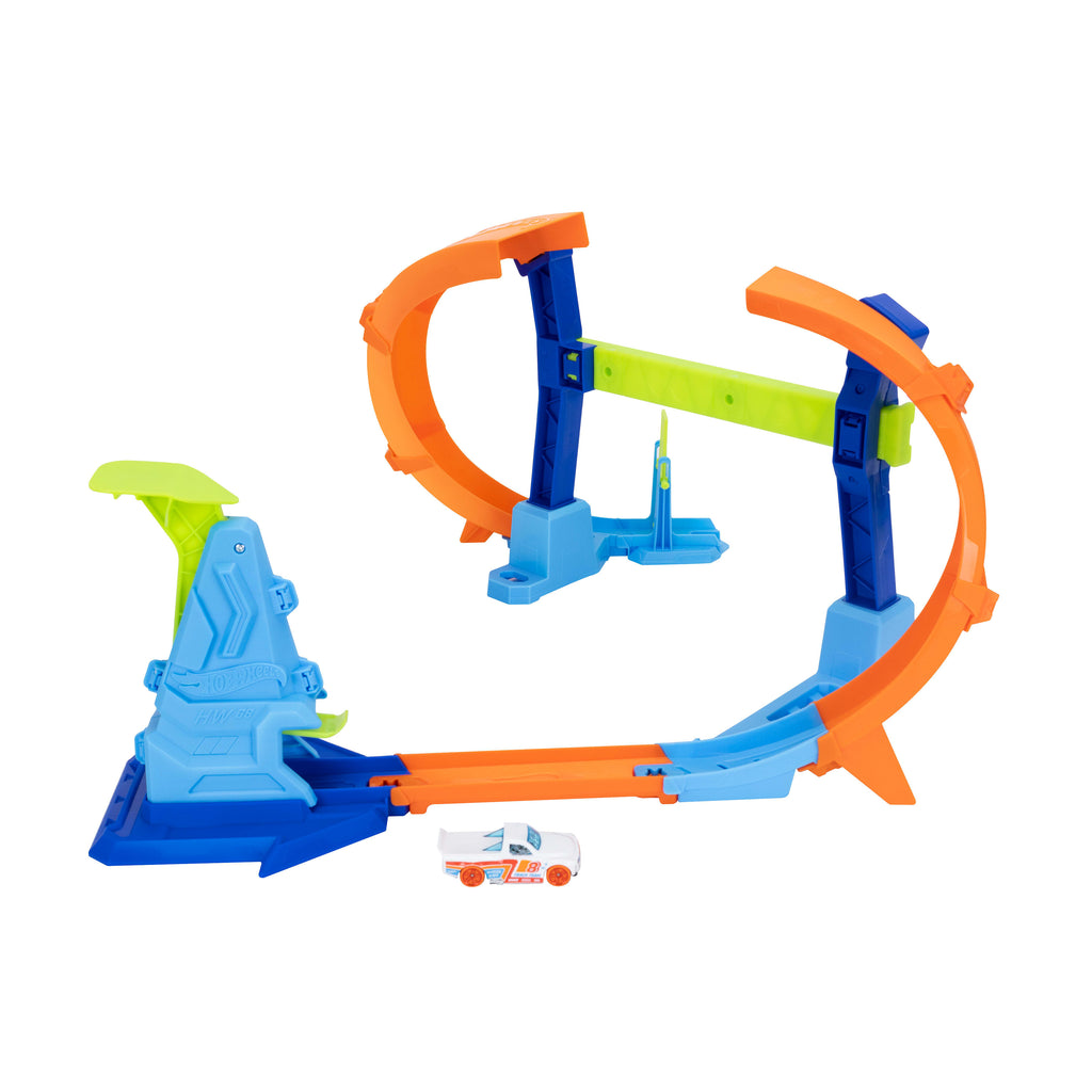 Hot Wheels Çoklu Çarpışma Loop ve Atlama Yarış Pisti Seti (1:64 Arabalı)