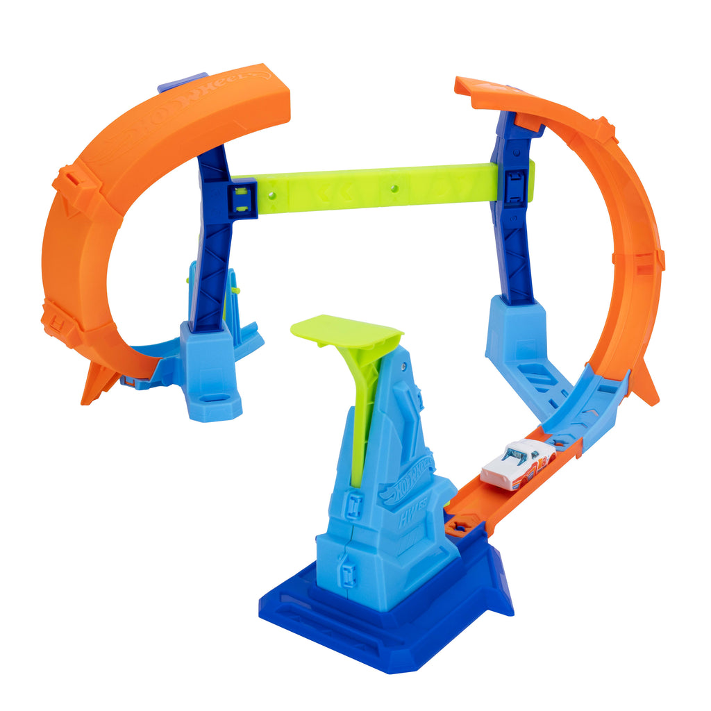 Hot Wheels Çoklu Çarpışma Loop ve Atlama Yarış Pisti Seti (1:64 Arabalı)