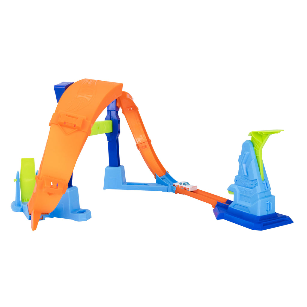 Hot Wheels Çoklu Çarpışma Loop ve Atlama Yarış Pisti Seti (1:64 Arabalı)