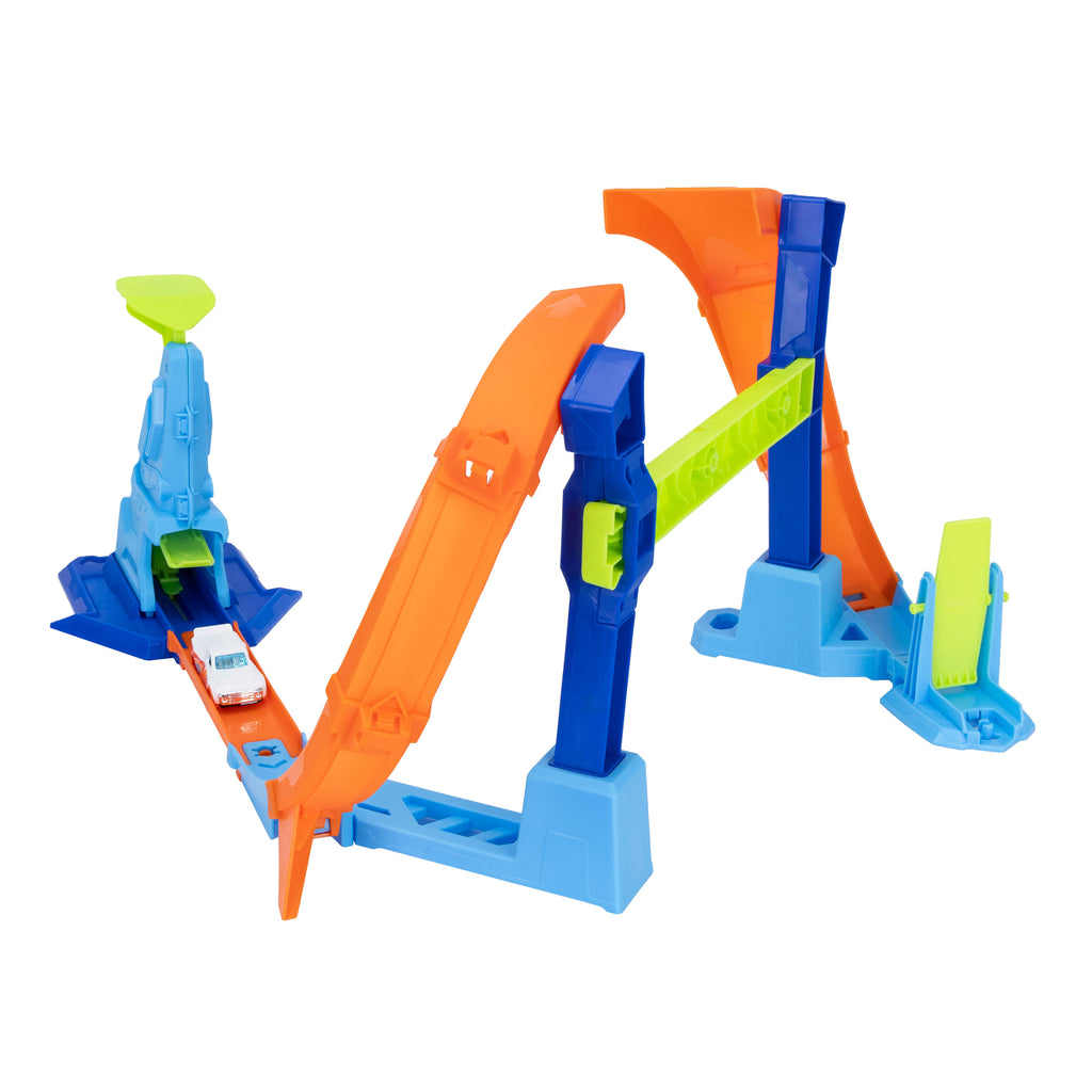 Hot Wheels Çoklu Çarpışma Loop ve Atlama Yarış Pisti Seti (1:64 Arabalı)