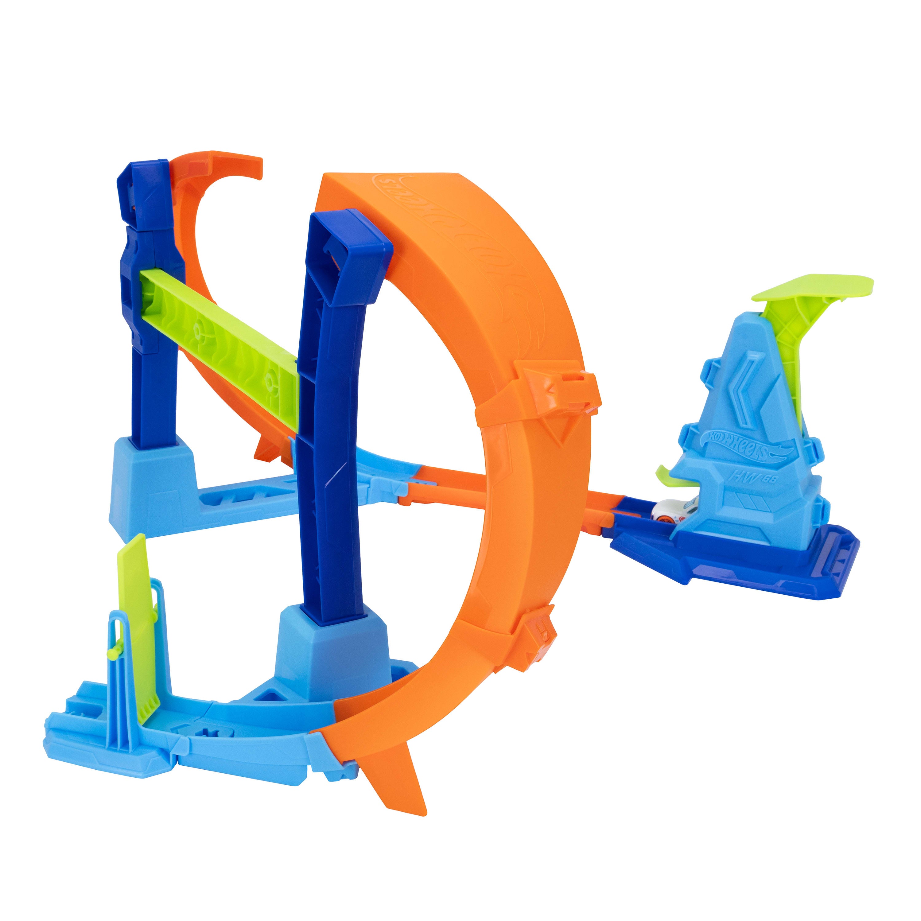 Hot Wheels Çoklu Çarpışma Loop ve Atlama Yarış Pisti Seti (1:64 Arabalı)