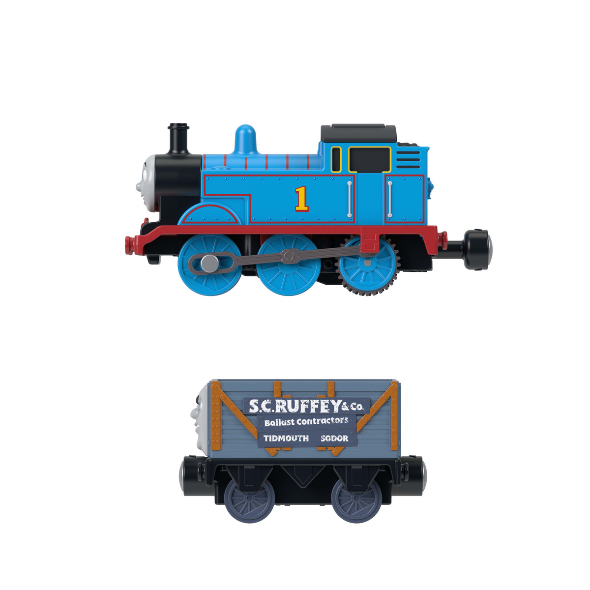 Thomas ve Arkadaşları Motorlu Thomas ve S.C. Ruffey Vagonu (Pilli)