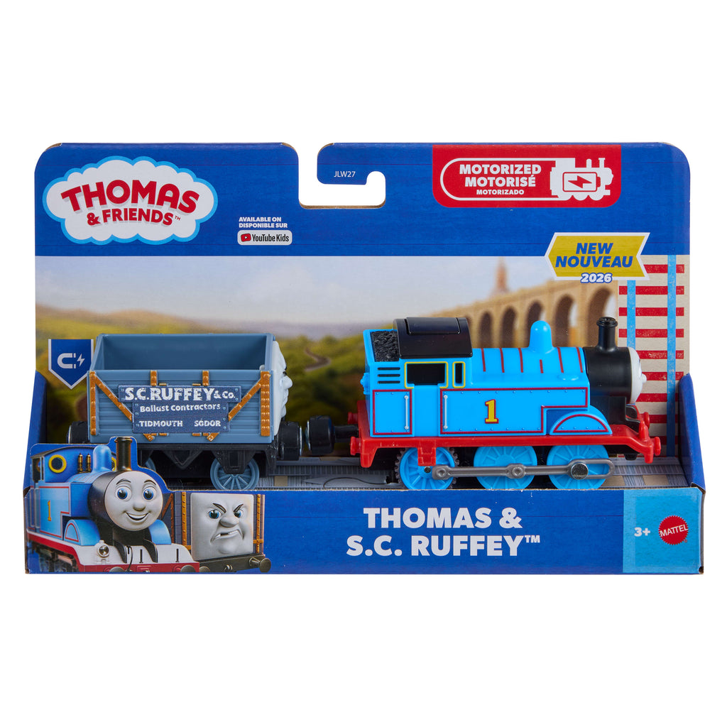 Thomas ve Arkadaşları Motorlu Thomas ve S.C. Ruffey Vagonu (Pilli)