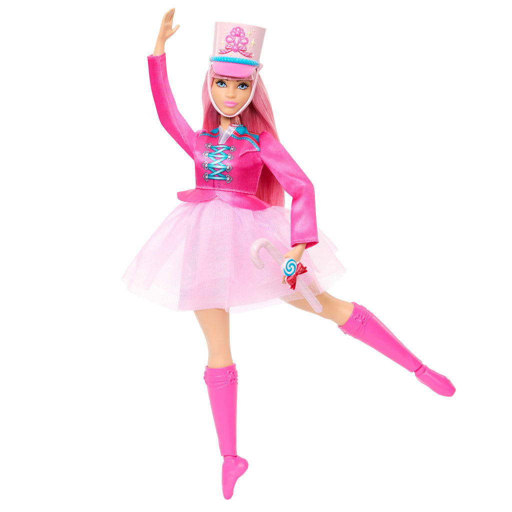 Eklemli ayak bileklerine sahip Barbie Fındıkkıran Balesinde Daisy Balerin bebek ve baston şeker oyuncağı