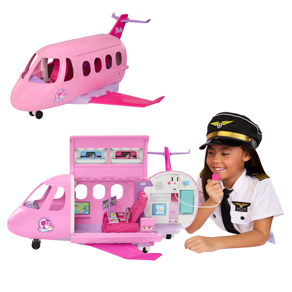 BARBIE Rüyalar Ülkesi Barbie'nin Rüya Uçağı, çalışan mikrofon ve 14 aksesuar