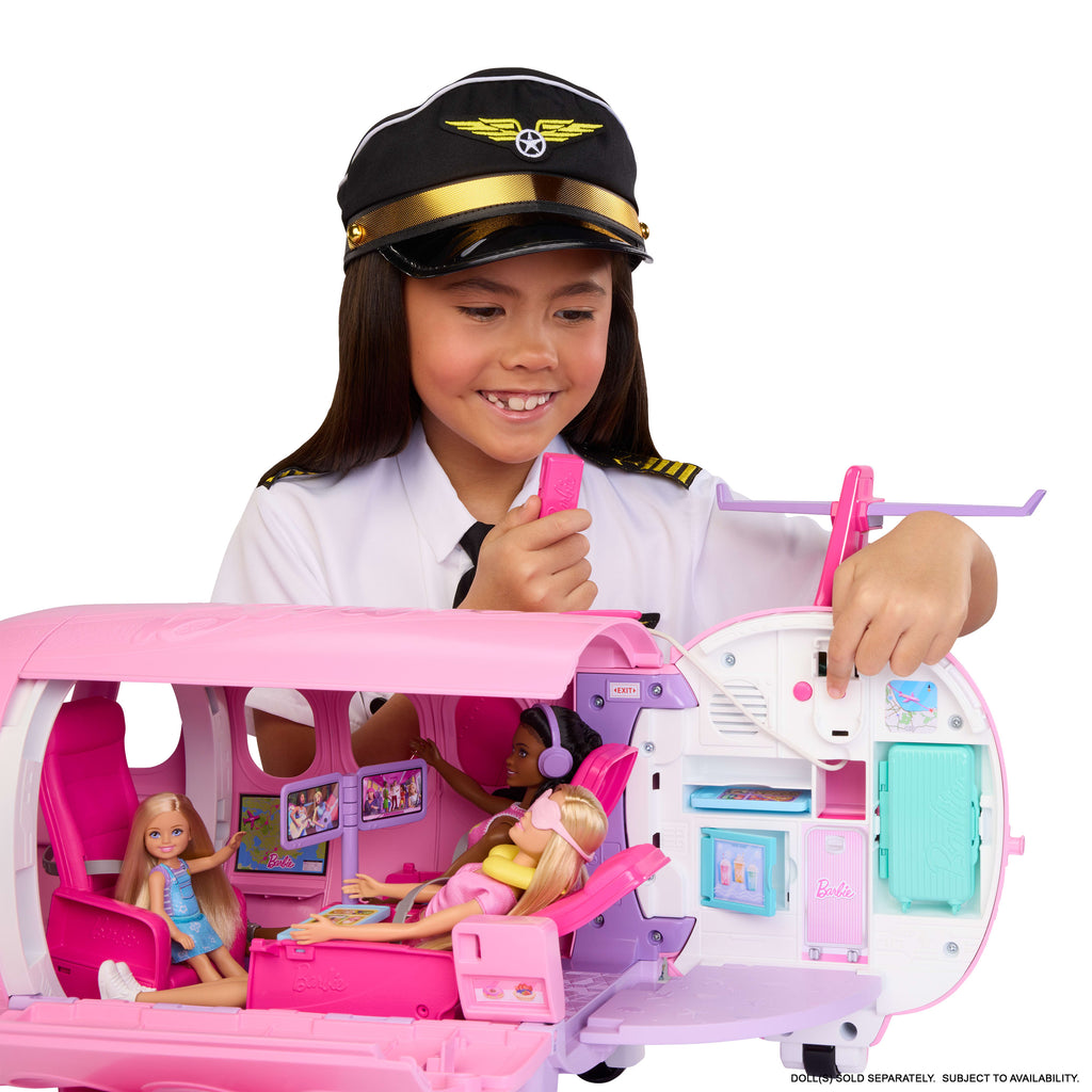 BARBIE Rüyalar Ülkesi Barbie'nin Rüya Uçağı, çalışan mikrofon ve 14 aksesuar