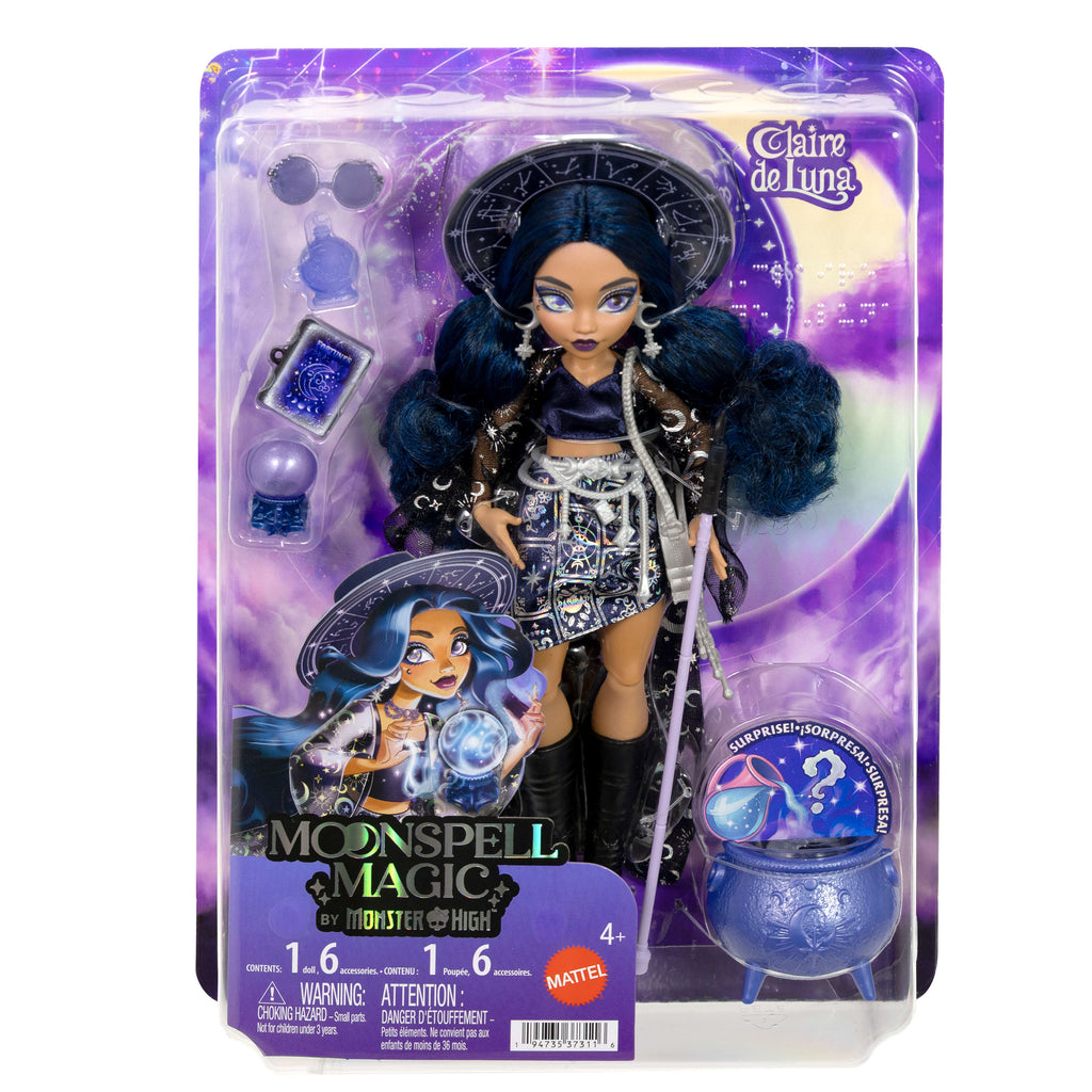 Moonspell Magic by Monster High Claire de Luna bebek, Öngörü Sahibi Bebek ve aksesuarları