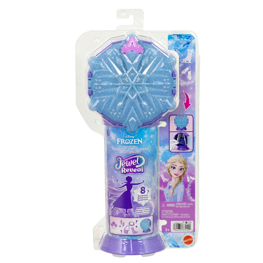 Disney Karlar Ülkesi Sürpriz Takılar Buz Patencisi Elsa bebek ve değerli taş kutusu dahil 8 sürpriz aksesuar
