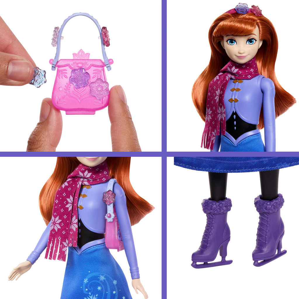 Disney Karlar Ülkesi Sürpriz Takılar Buz Patencisi Anna bebek ve değerli taş kutusu dahil 8 sürpriz aksesuar