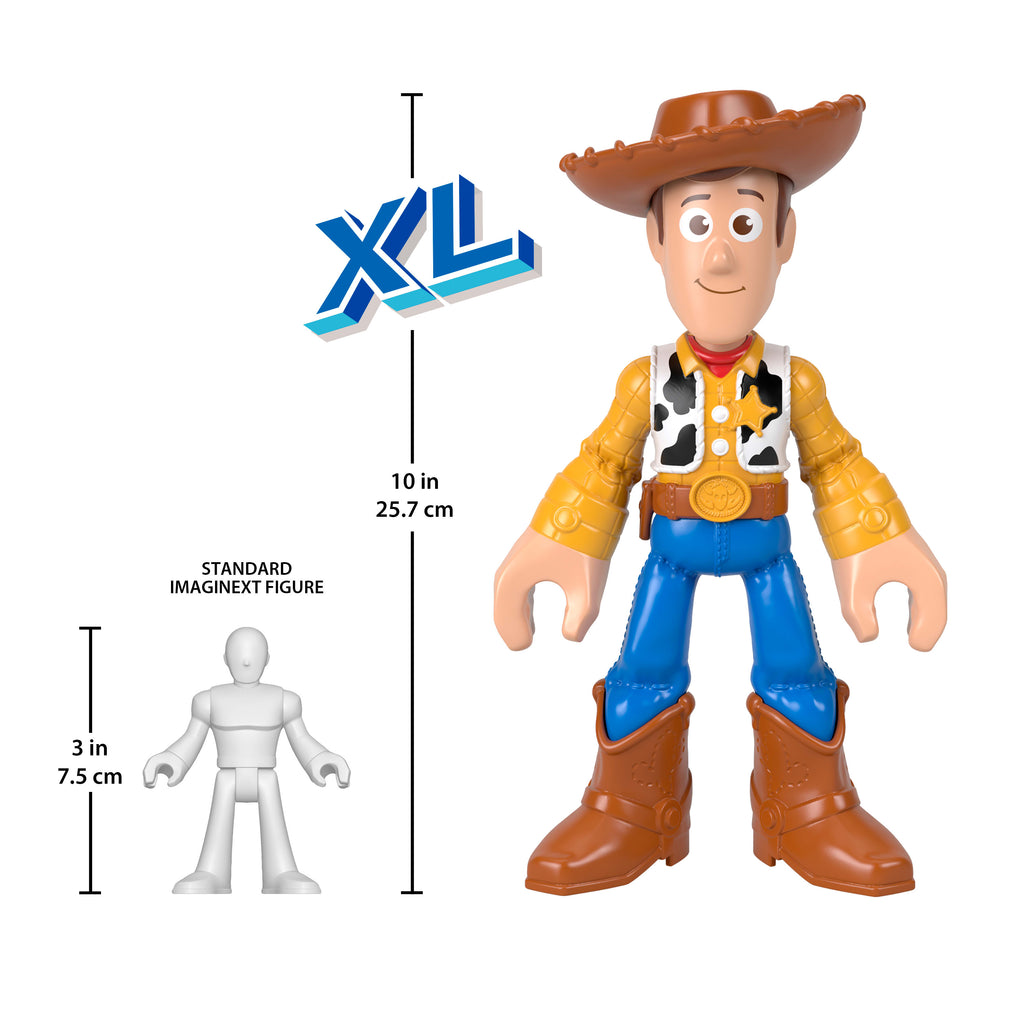 Disney ve Pixar Oyuncak Hikayesi'nden ilham alan 24 cm'lik Imaginext XL Woody aksiyon figürü