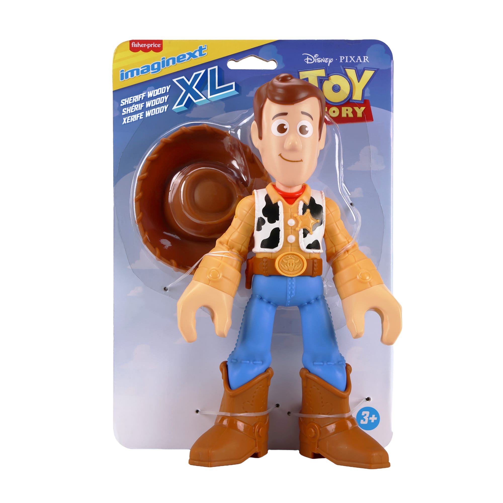 Disney ve Pixar Oyuncak Hikayesi'nden ilham alan 24 cm'lik Imaginext XL Woody aksiyon figürü