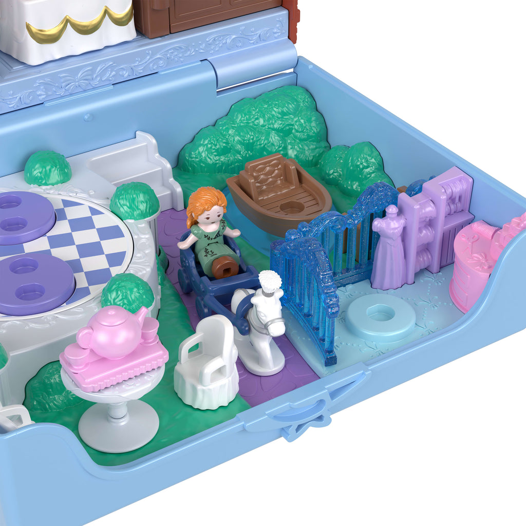 Polly Pocket mini bebekleri ve oyun seti, 7 aksesuar ve filmden ikonik mekanlarla koleksiyona uygun Bridgerton mini oyun seti