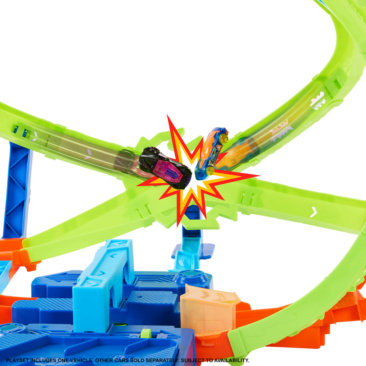 Hot Wheels Akrobasi Pistleri Hiperküre Turbo Çarpışma Pisti - 1:64 Ölçekli Metal Araba Dahil