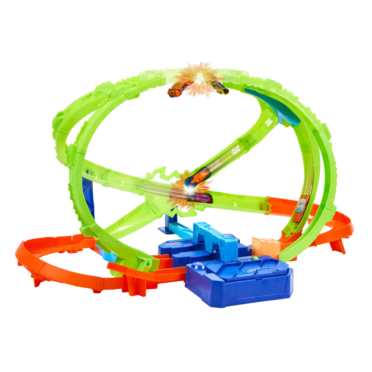 Hot Wheels Akrobasi Pistleri Hiperküre Turbo Çarpışma Pisti - 1:64 Ölçekli Metal Araba Dahil