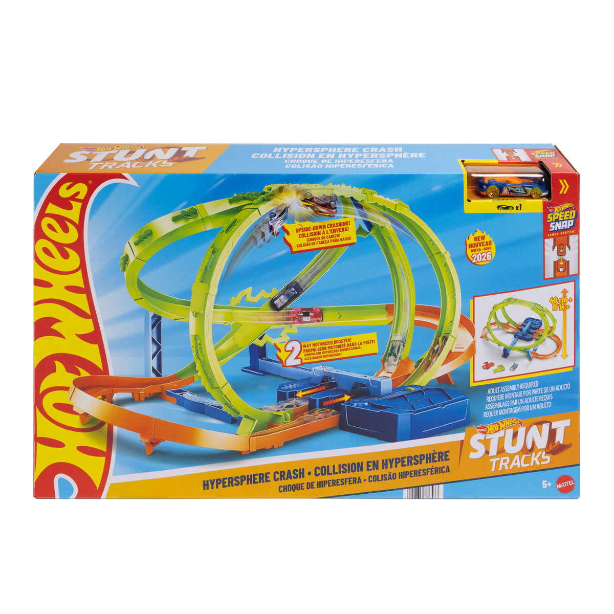 Hot Wheels Akrobasi Pistleri Hiperküre Turbo Çarpışma Pisti - 1:64 Ölçekli Metal Araba Dahil