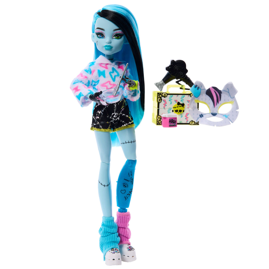 13 gerçekçi aksesuar ile Monster High Güzellik Sırları Frankie Stein bebek