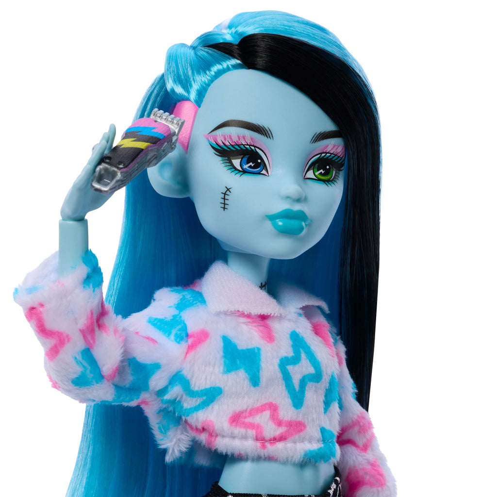 13 gerçekçi aksesuar ile Monster High Güzellik Sırları Frankie Stein bebek