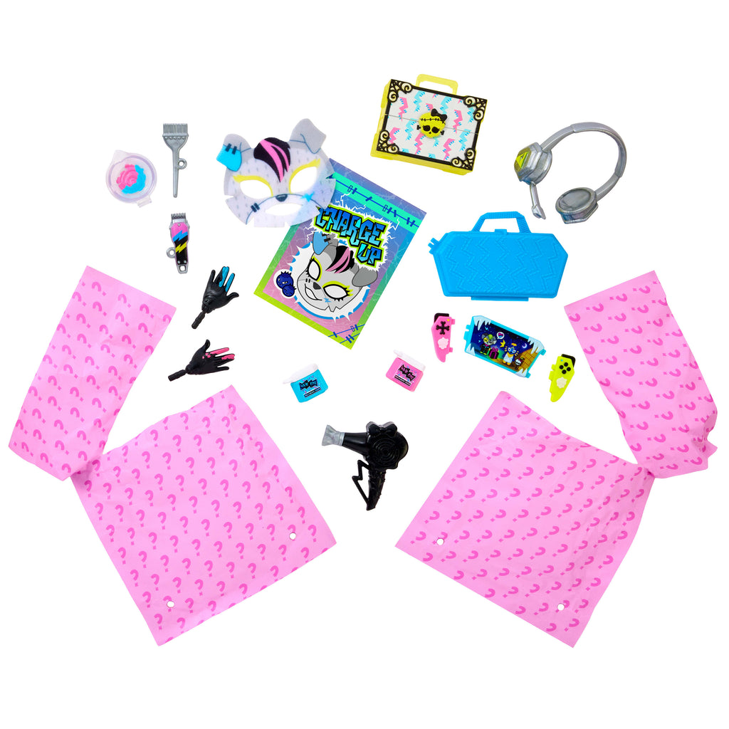 13 gerçekçi aksesuar ile Monster High Güzellik Sırları Frankie Stein bebek