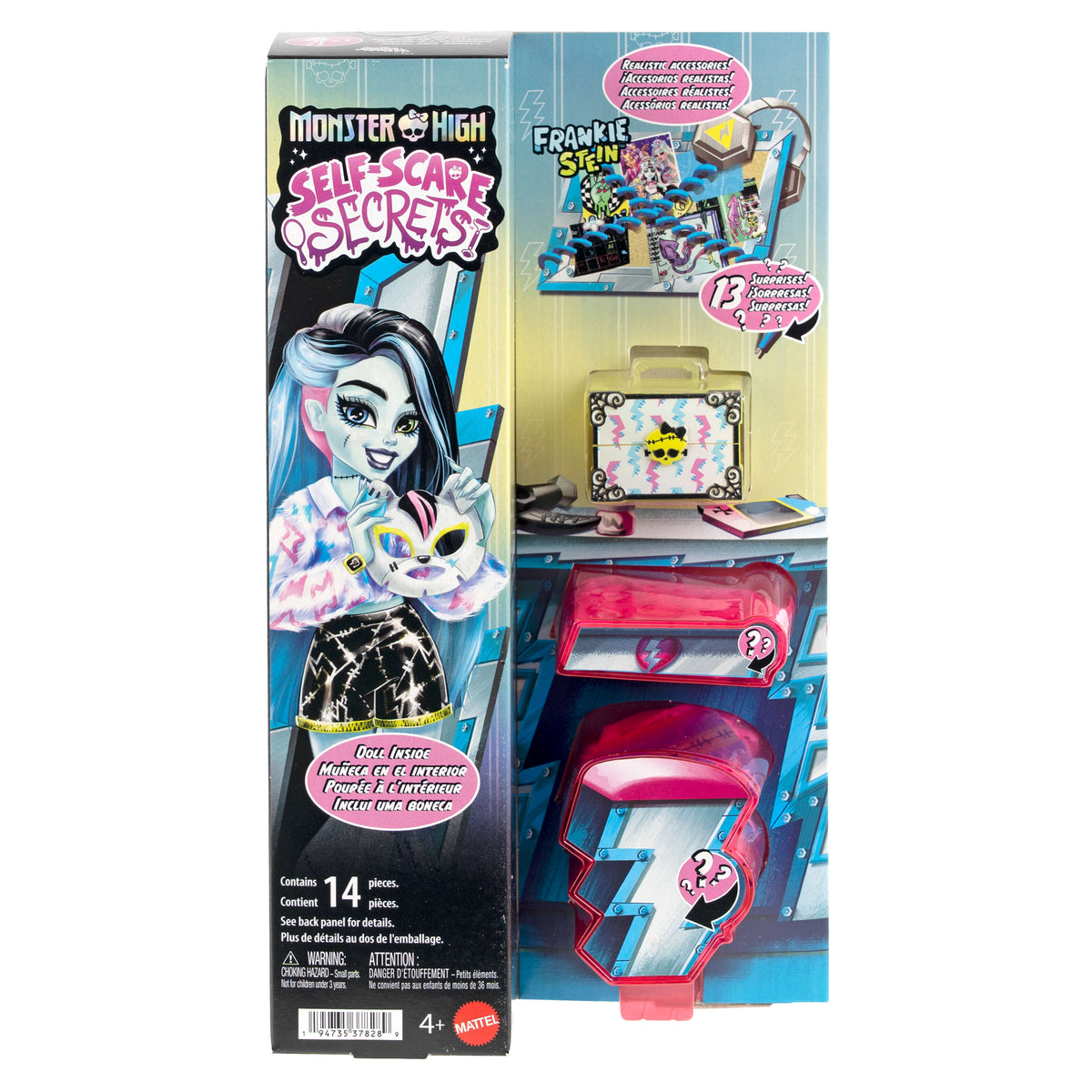 13 gerçekçi aksesuar ile Monster High Güzellik Sırları Frankie Stein bebek