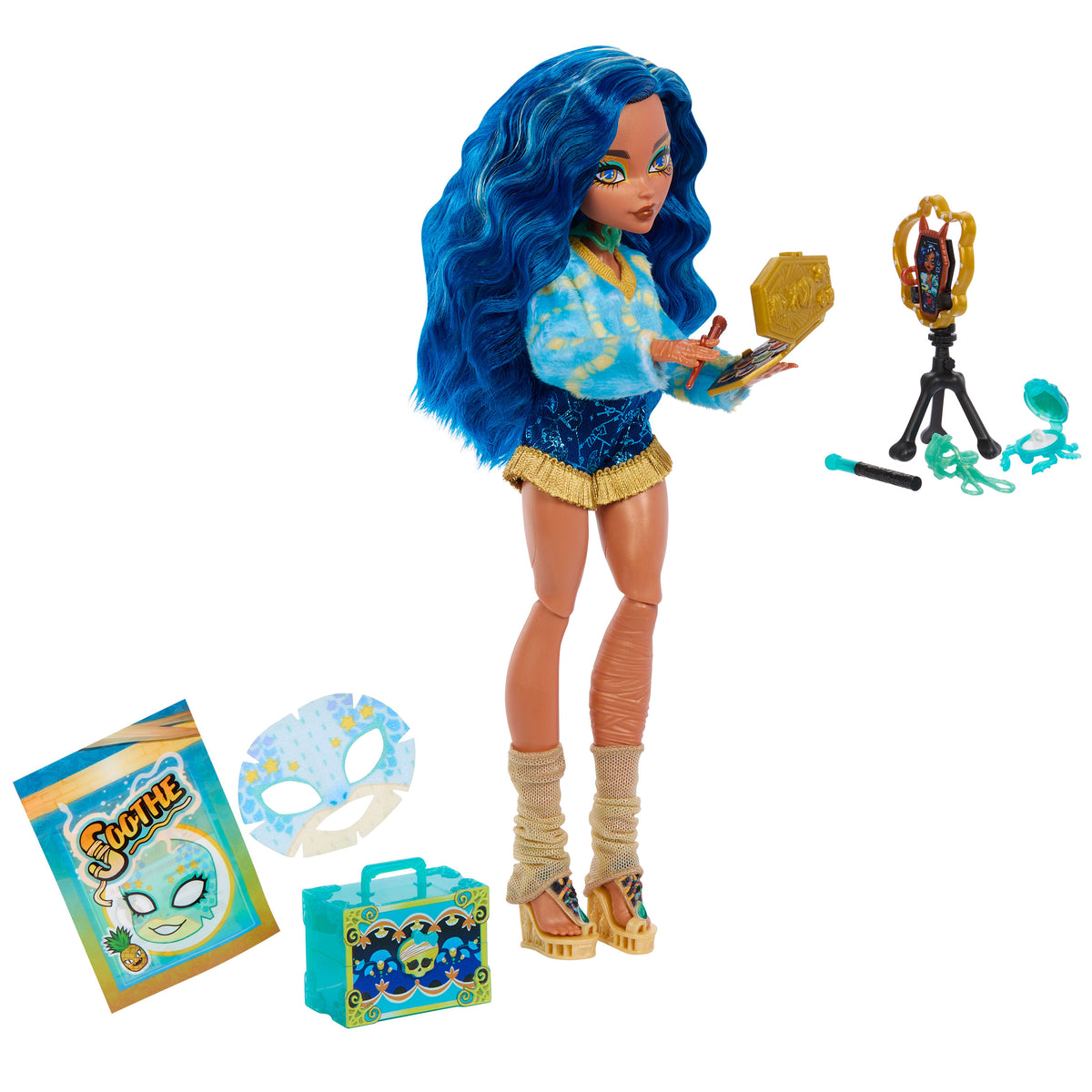 13 gerçekçi aksesuarı ile Monster High Güzellik Sırları Cleo De Nile bebek