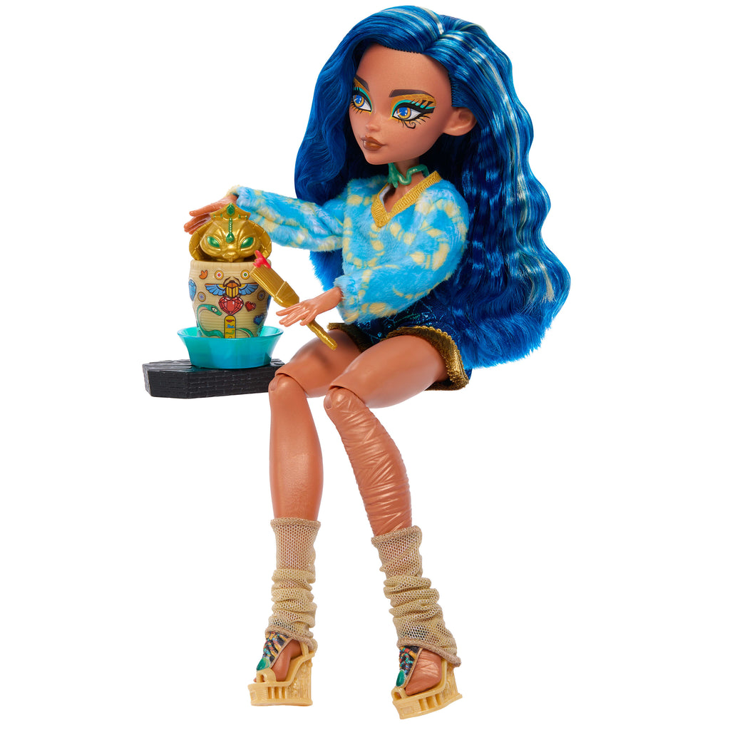 13 gerçekçi aksesuarı ile Monster High Güzellik Sırları Cleo De Nile bebek