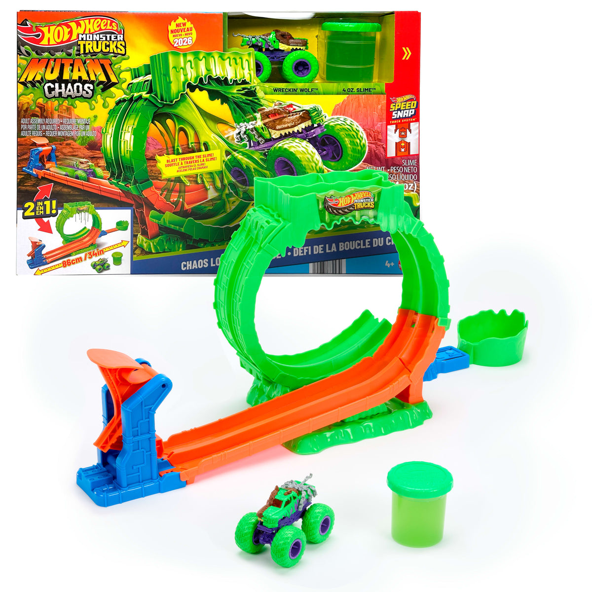 Hot Wheels Monster Trucks Mutant Chaos Döngü Meydan Okuması Oyun Seti