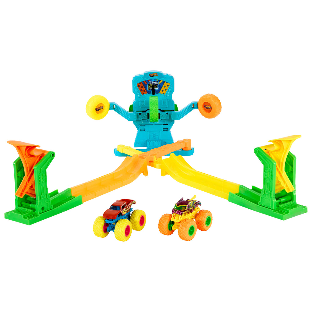 Hot Wheels Monster Trucks Neon Crashin' Slamway Oyun Seti