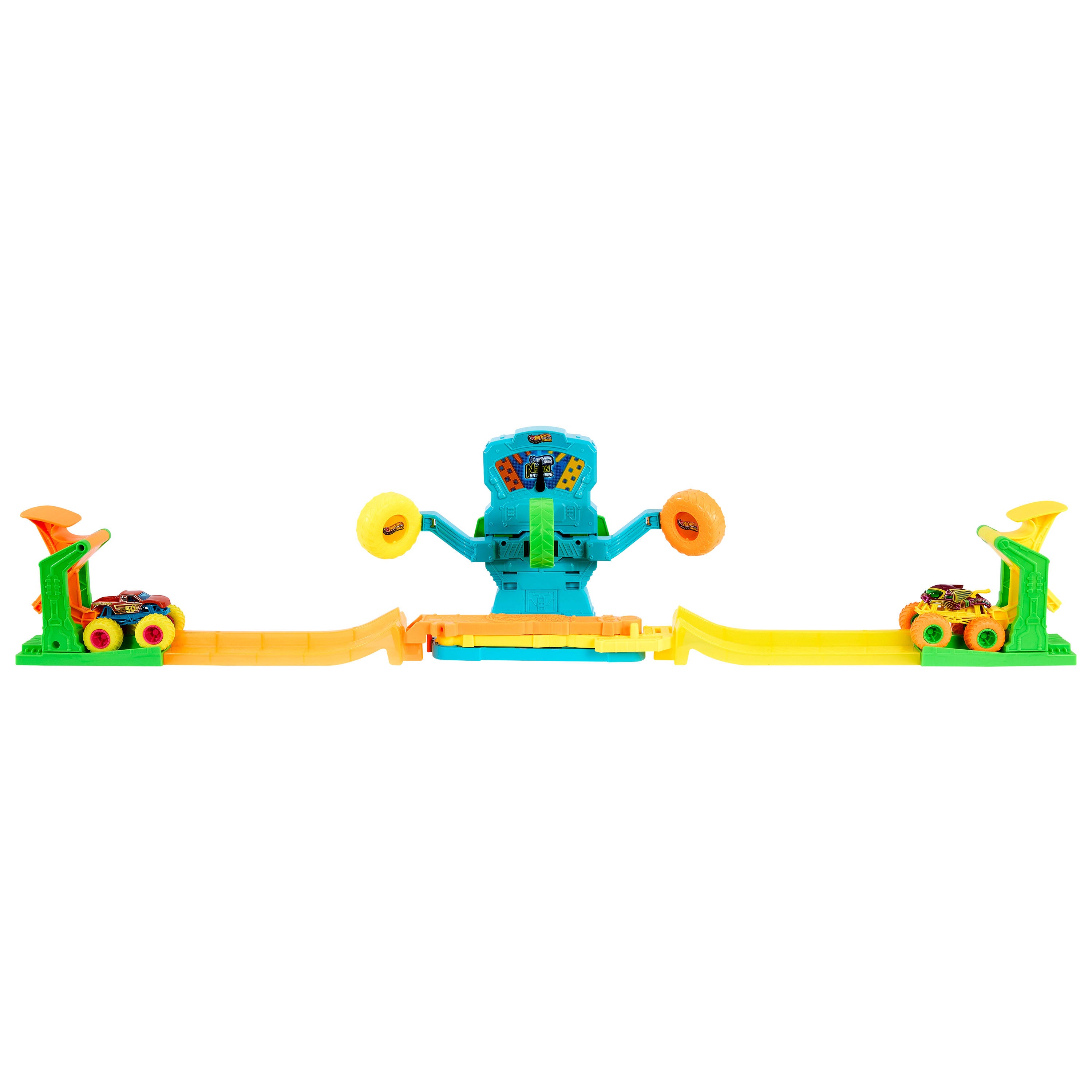 Hot Wheels Monster Trucks Neon Crashin' Slamway Oyun Seti