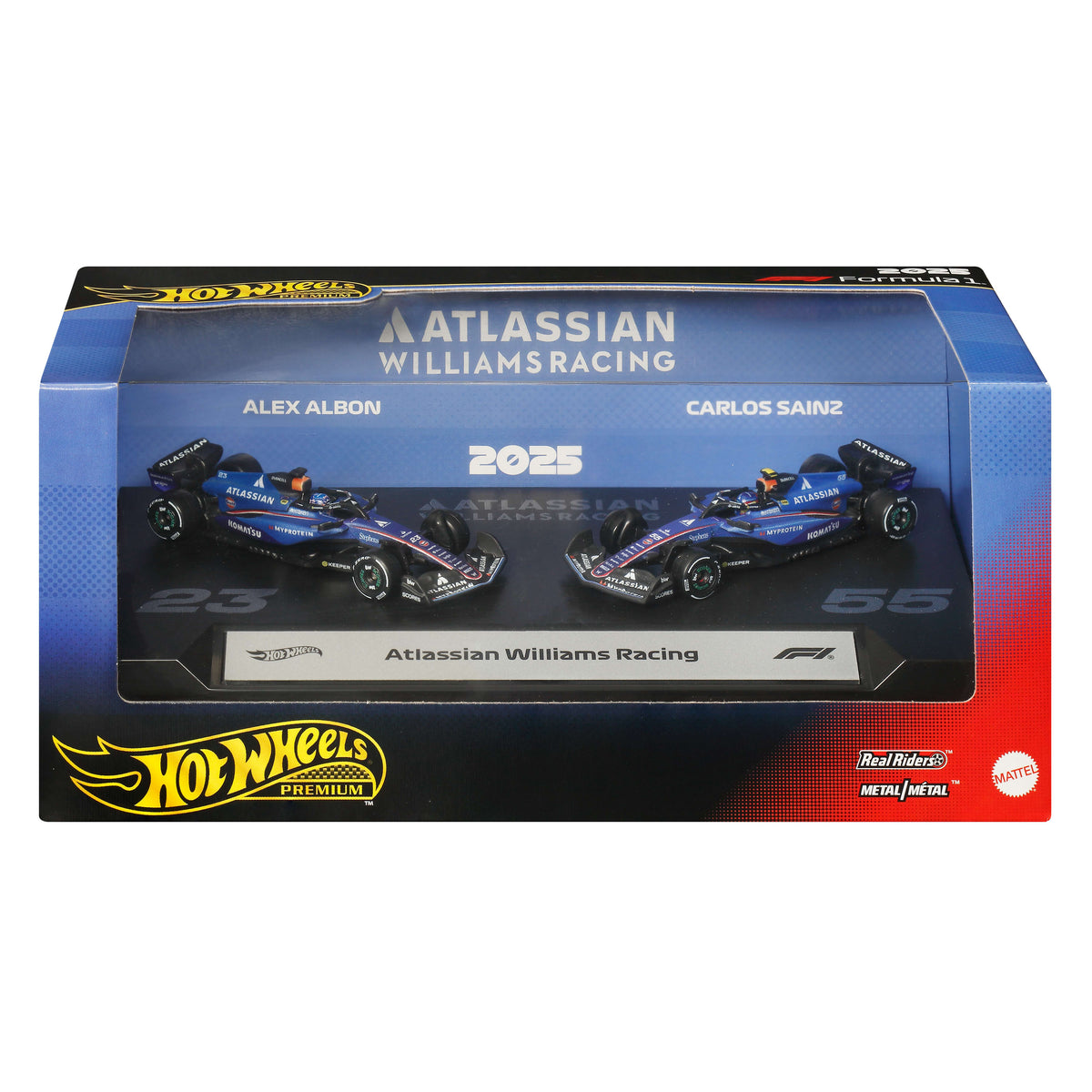 Hot Wheels Premium F1 Atlassian Williams Takımı 2'li Set (Albon & Sainz)