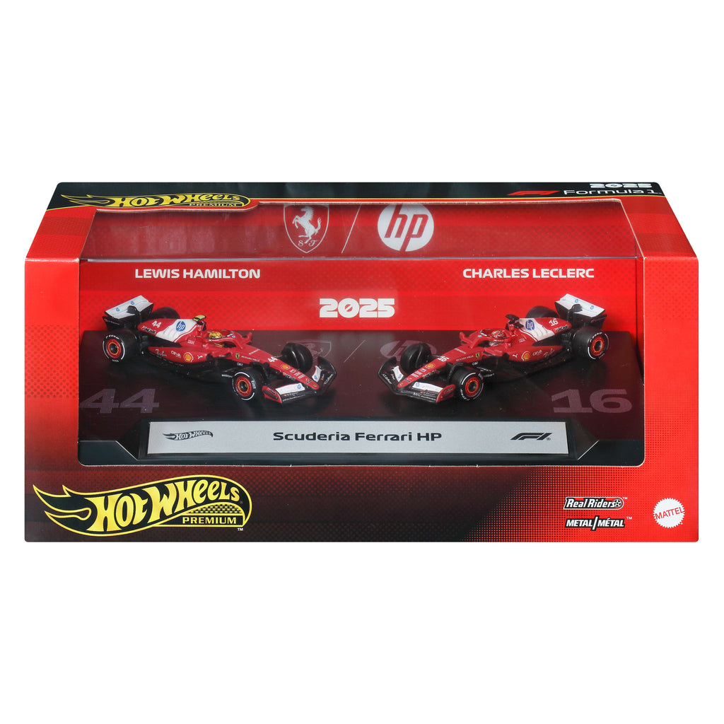 Hot Wheels Premium F1 Scuderia Ferrari HP Takımı 2'li Set (Hamilton & Leclerc)