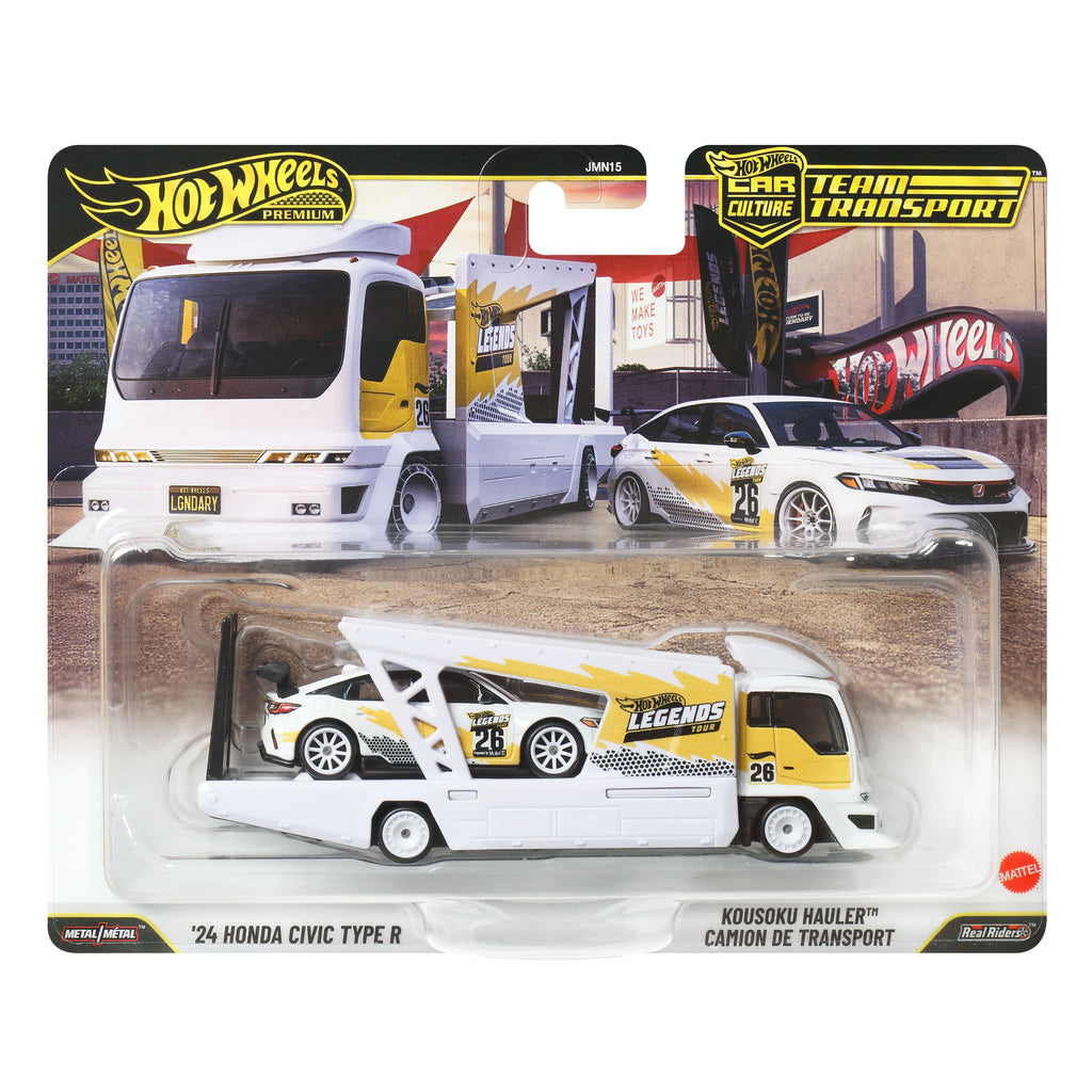 Hot Wheels Team Transport '24 Honda Civic Type R (Hauler + Araba)