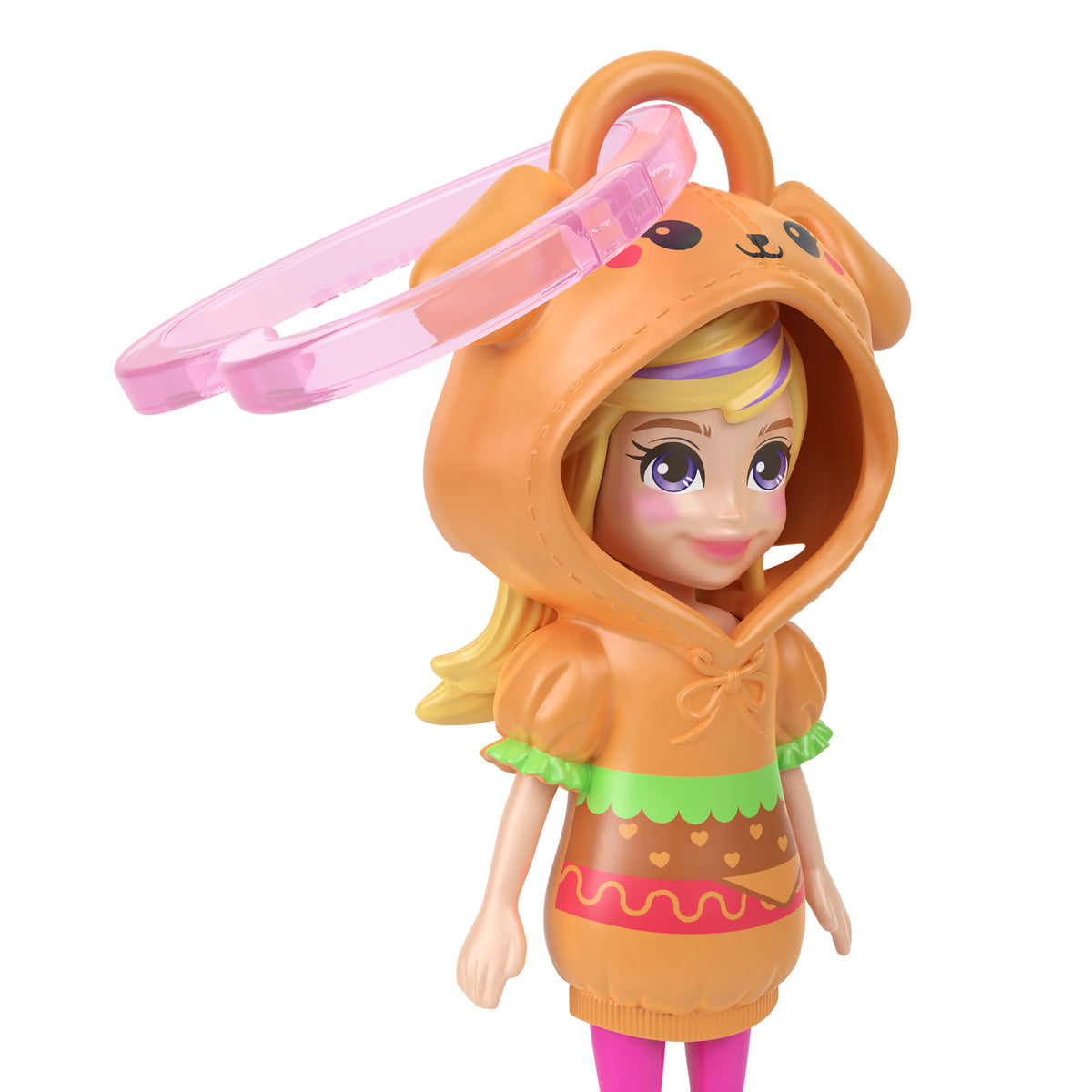 7,5 cm'lik Polly Pocket bebek, anahtarlık ve moda aksesuarları, seyahat oyuncakları