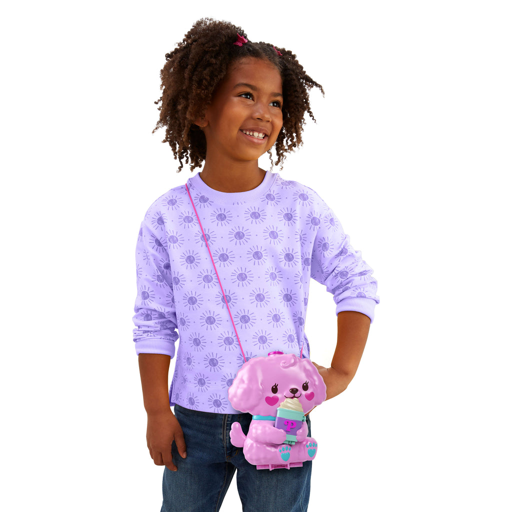 Polly Pocket Köpek Kafe Çanta Oyun Seti (2 Bebek, 7 Aksesuar)
