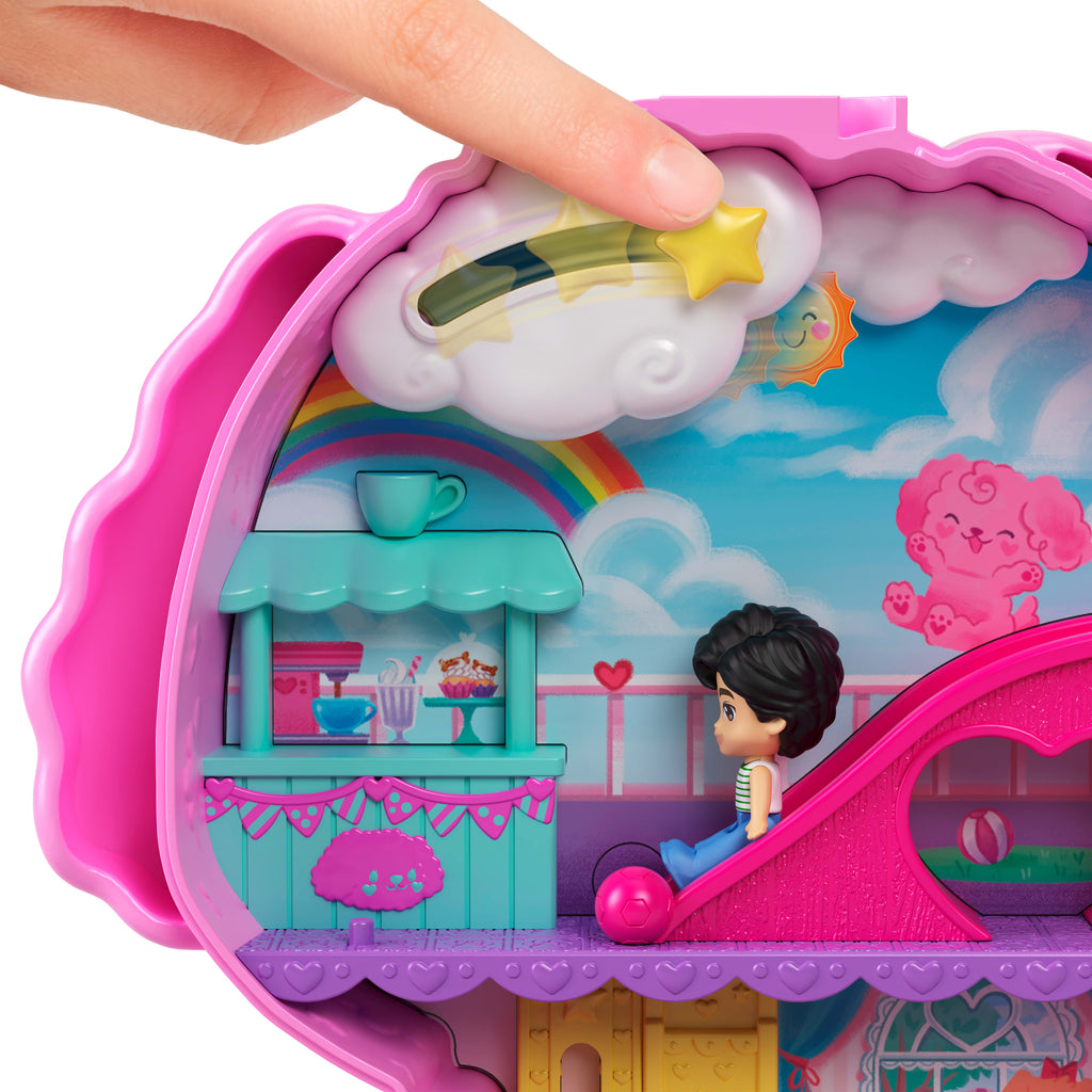 Polly Pocket Köpek Kafe Çanta Oyun Seti (2 Bebek, 7 Aksesuar)