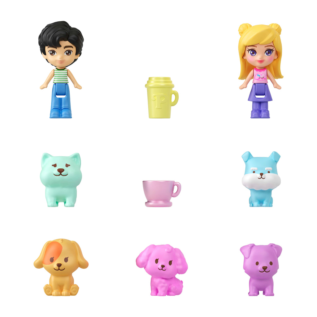 Polly Pocket Köpek Kafe Çanta Oyun Seti (2 Bebek, 7 Aksesuar)