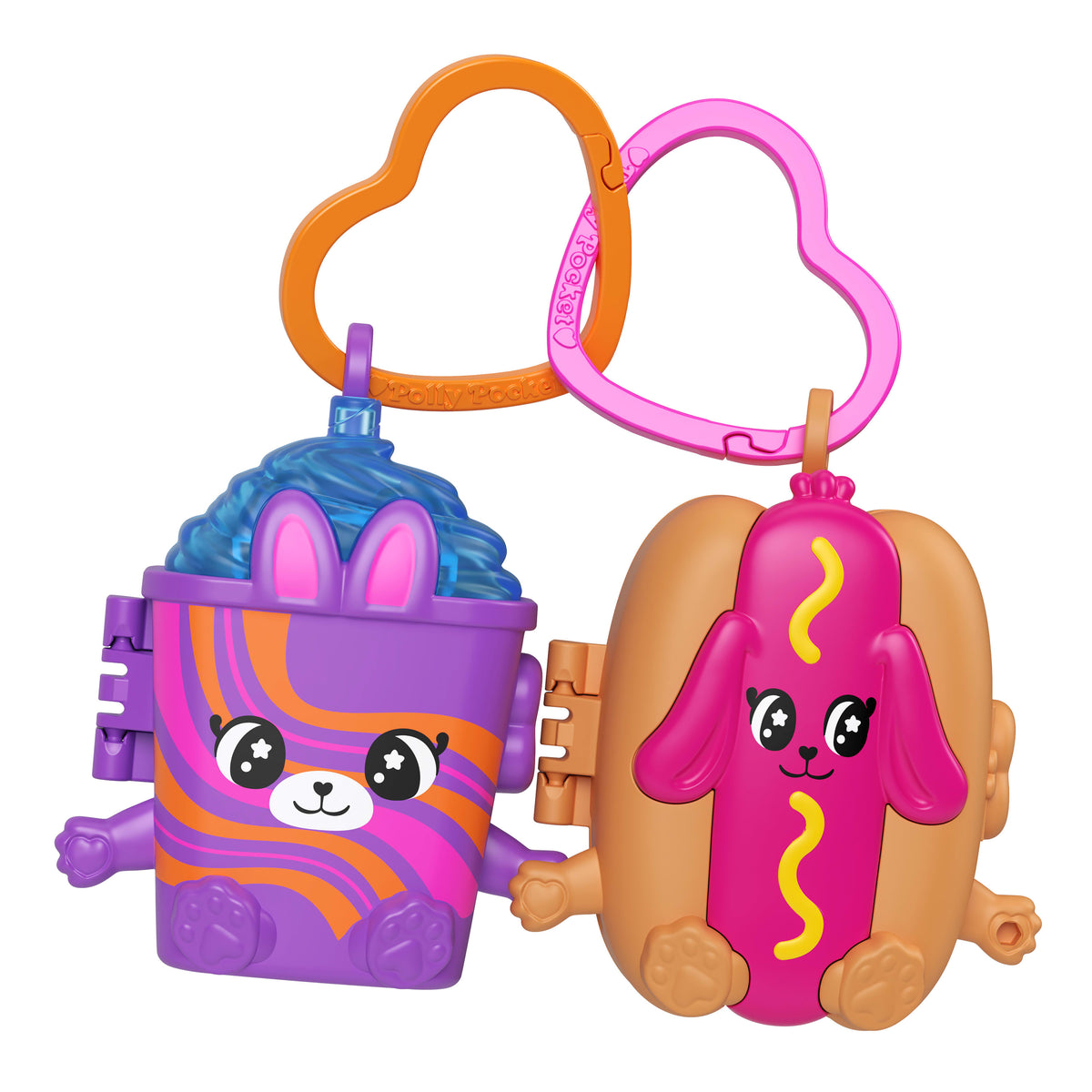 Polly Pocket 2'si 1 Arada BFF İkili Mini Kompakt Oyun Seti (Yiyecek Temalı)