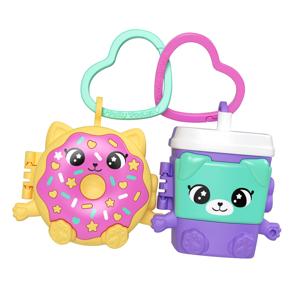 Polly Pocket 2'si 1 Arada BFF İkili Mini Kompakt Oyun Seti (Yiyecek Temalı)