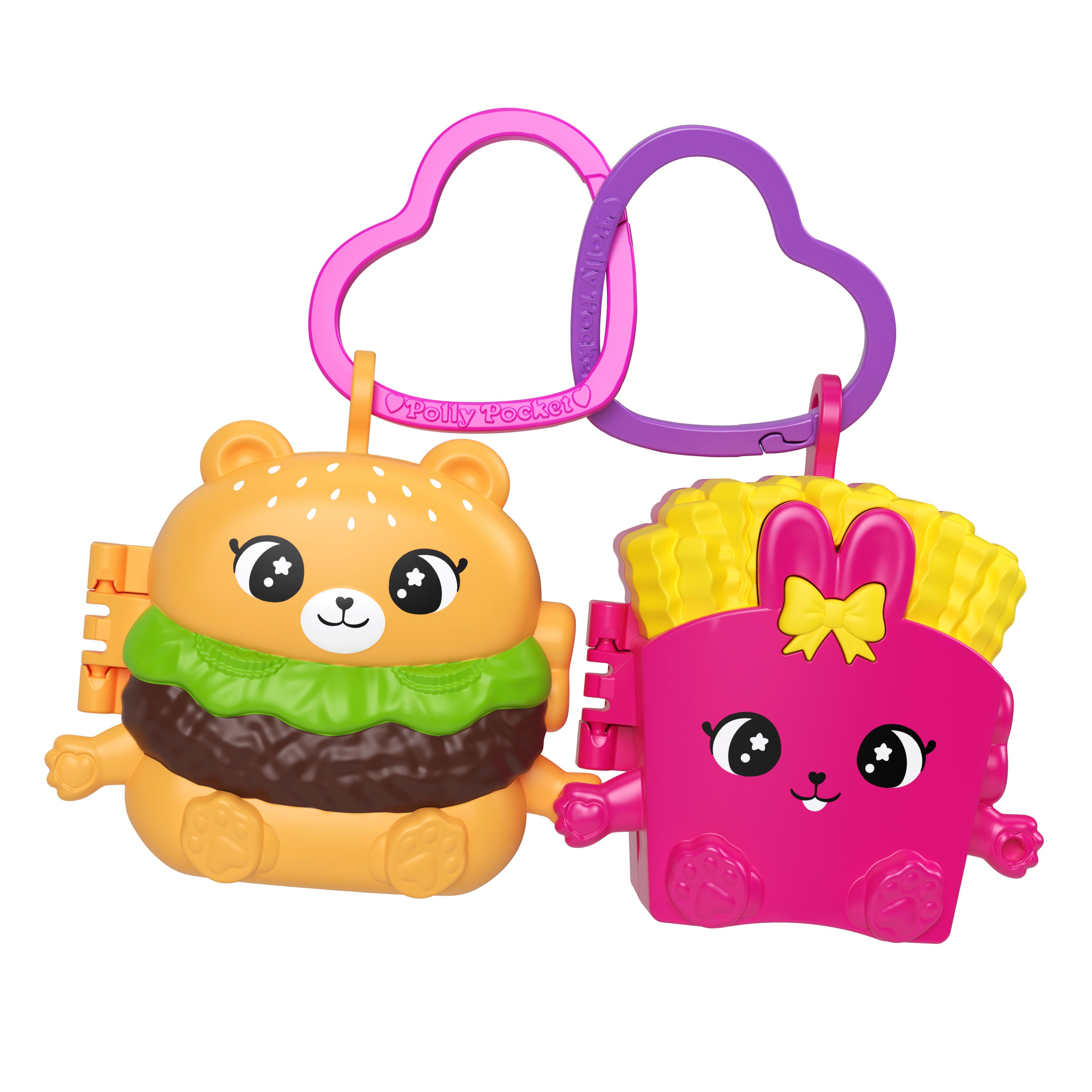 Polly Pocket 2'si 1 Arada BFF İkili Mini Kompakt Oyun Seti (Yiyecek Temalı)