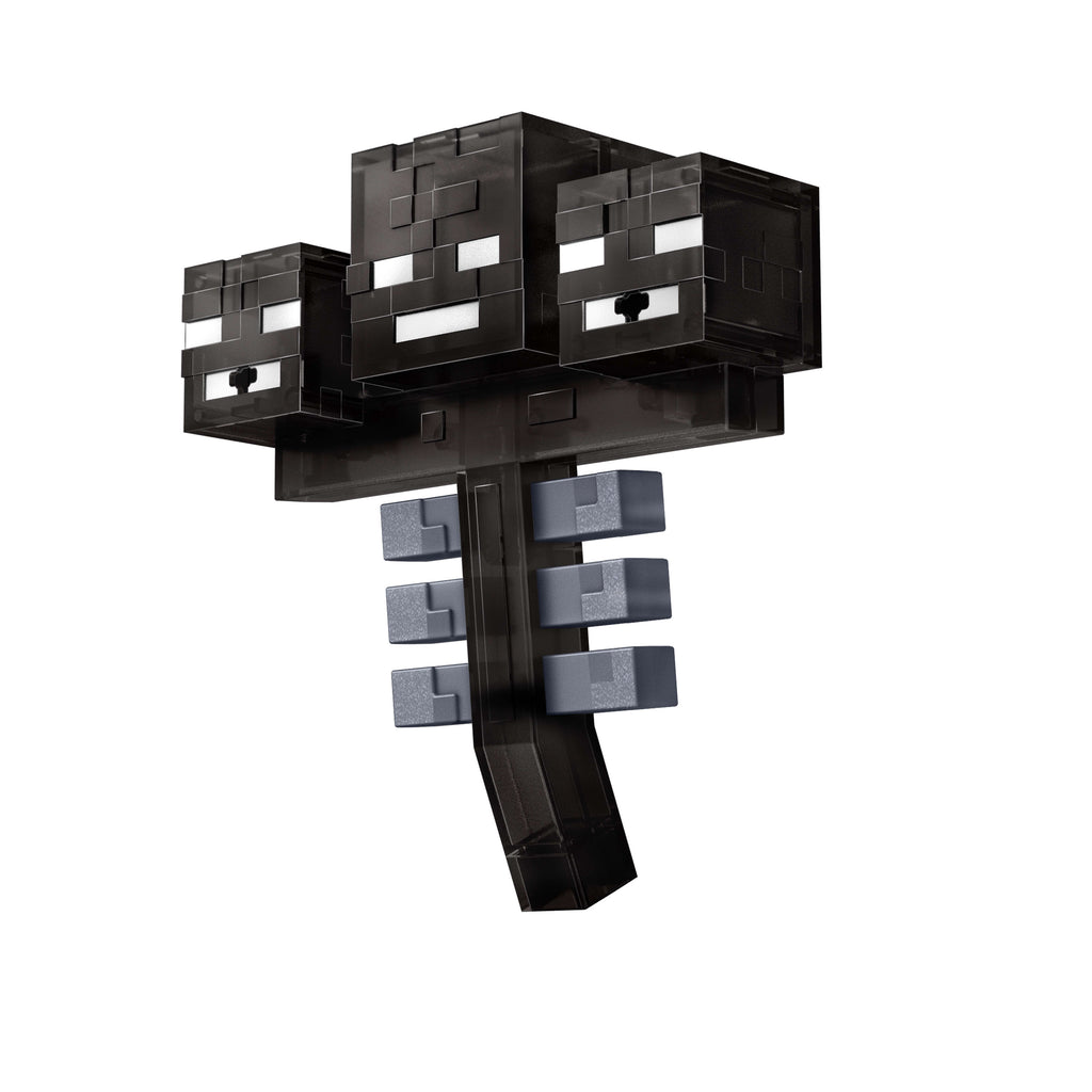 Işıklı ve sesli Mattel Minecraft Wither figürü, 2 aksesuar ve pikselli tasarım