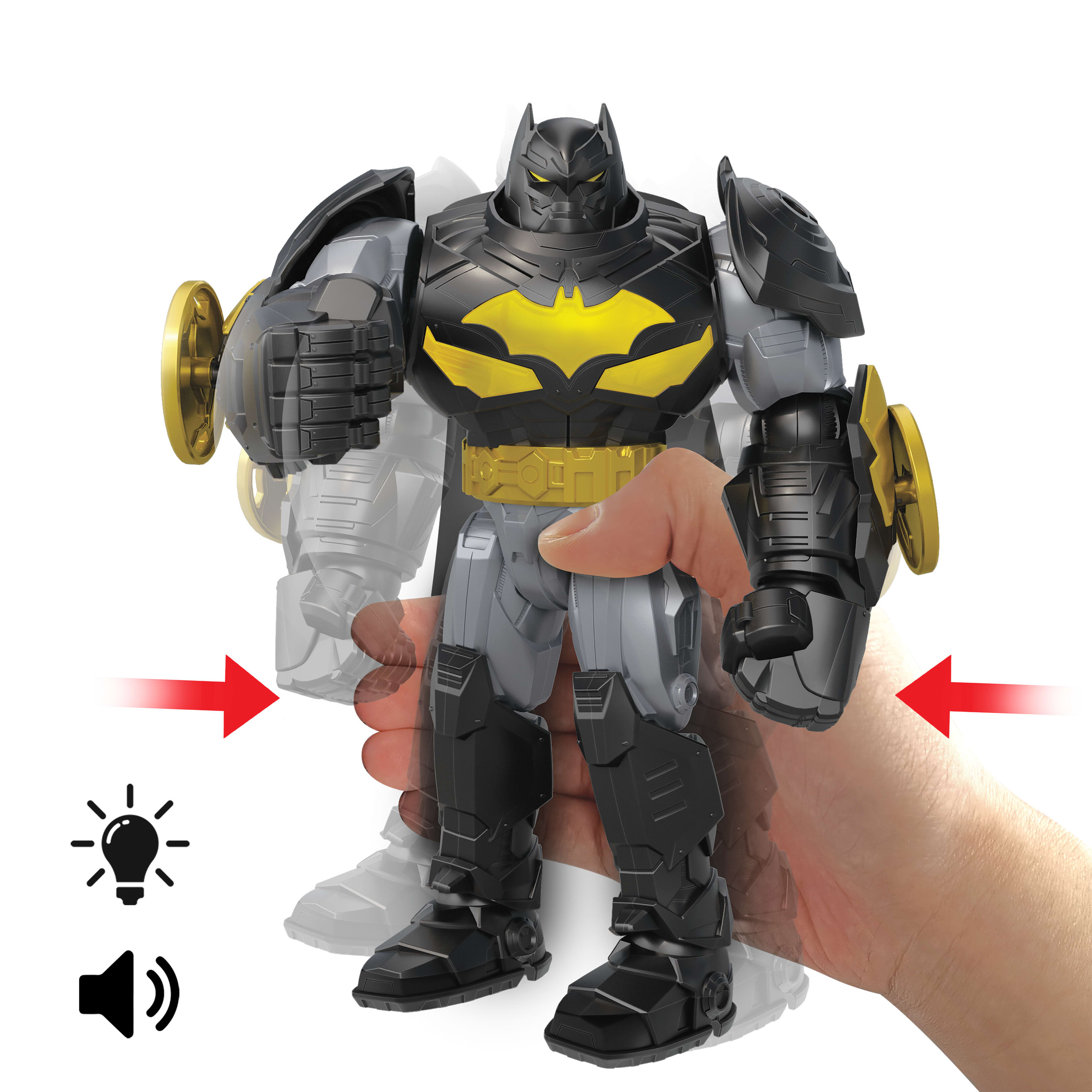 DC Premier Zırhlı Batman Disk Fırlatıcı Sesli ve Işıklı Aksiyon Figürü