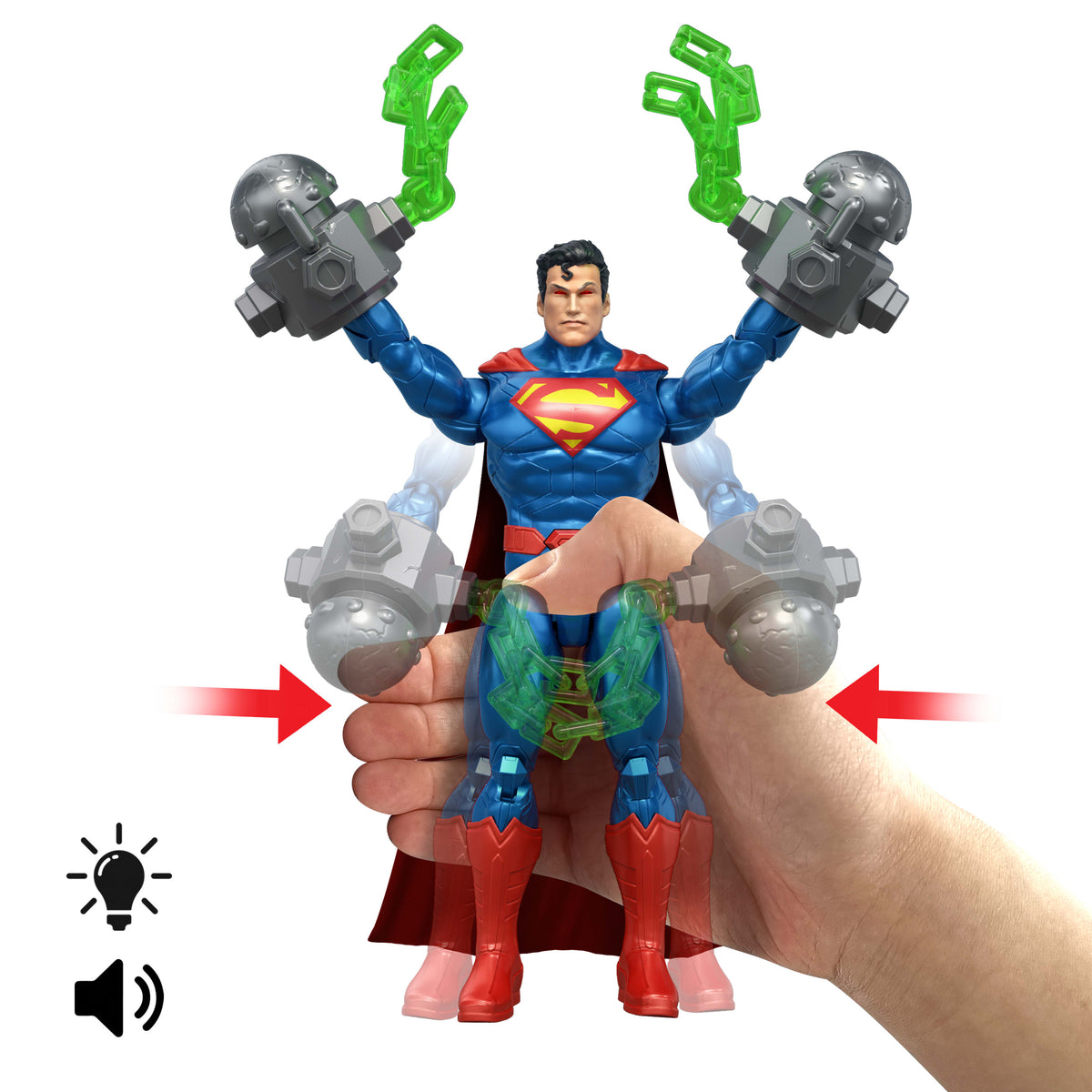 DC Premier Isı Görüşlü Superman Sesli ve Işıklı Aksiyon Figürü (16 cm)