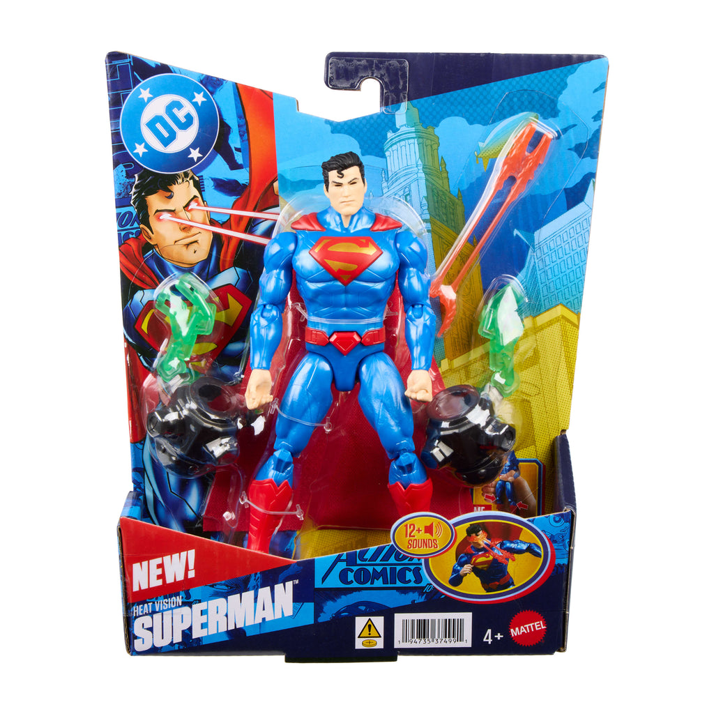 DC Premier Isı Görüşlü Superman Sesli ve Işıklı Aksiyon Figürü (16 cm)