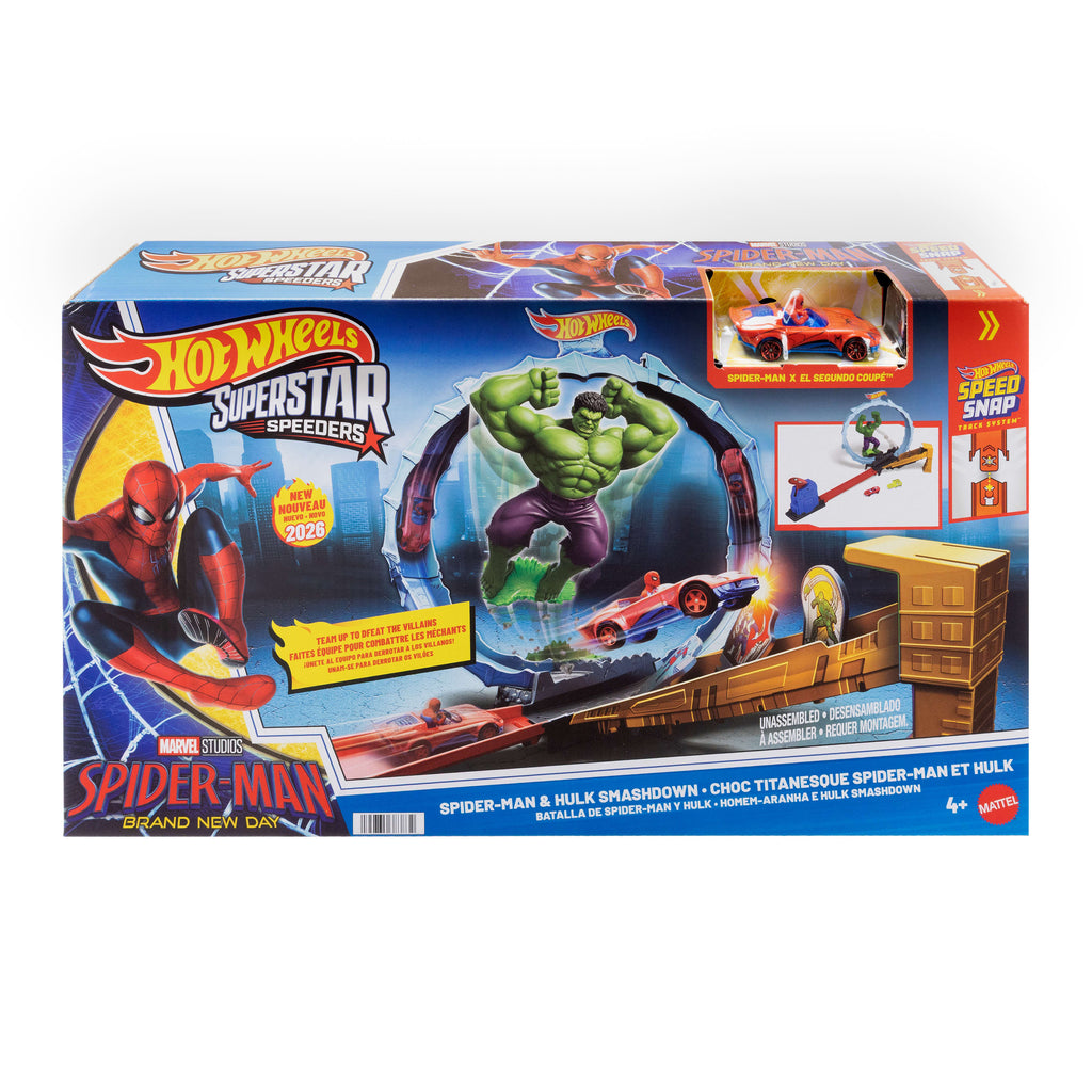 Hot Wheels Spider-Man & Hulk Superstar Speeders Looplu Yarış Seti