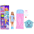 Barbie Parti Paketi Pijama Partisi serisi mavi pijamalı bebek, aksesuarlar ve 7 sürpriz